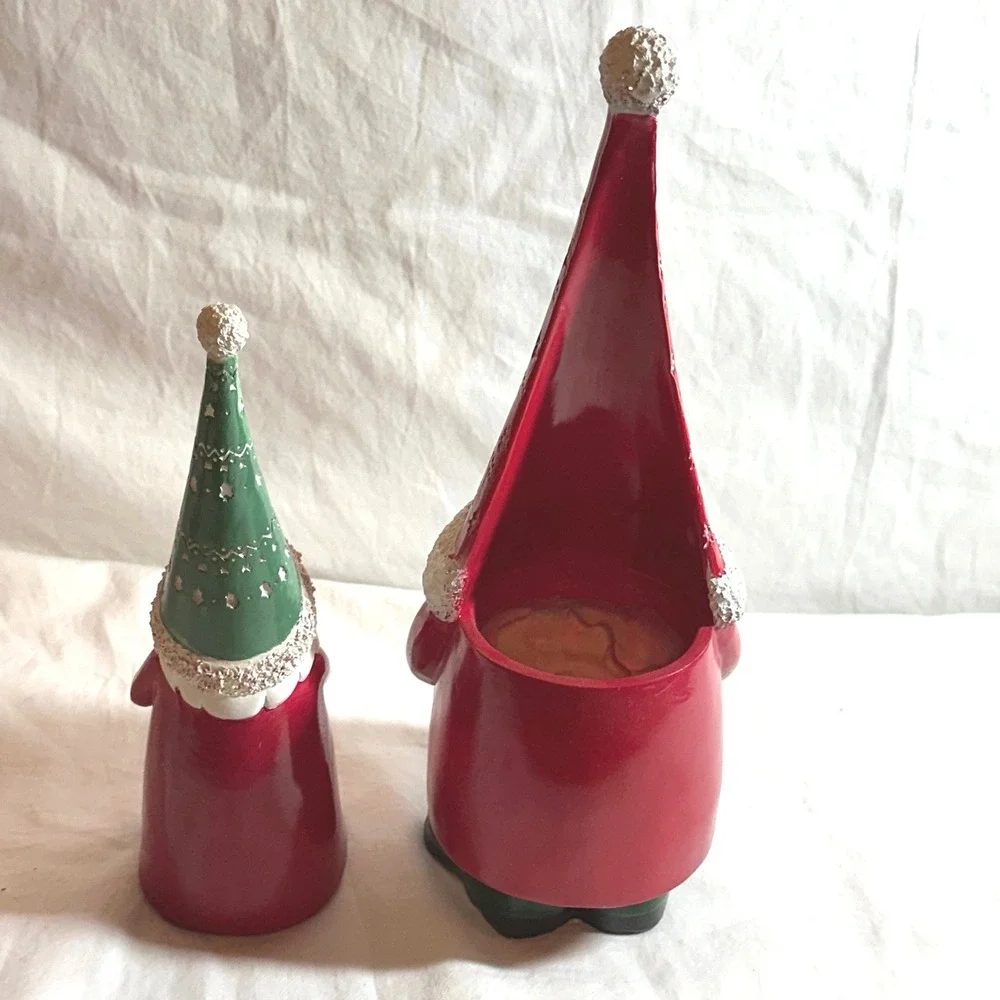 Unbranded Christmas Gnome Figurine Set Red Green Excellent  Holiday Decor Winter